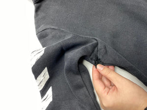 Off-White Inspired Black Hoodie with White Stripe Print (Men’s L)