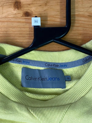 Calvin Klein Jeans Yellow Crewneck Sweatshirt Size M