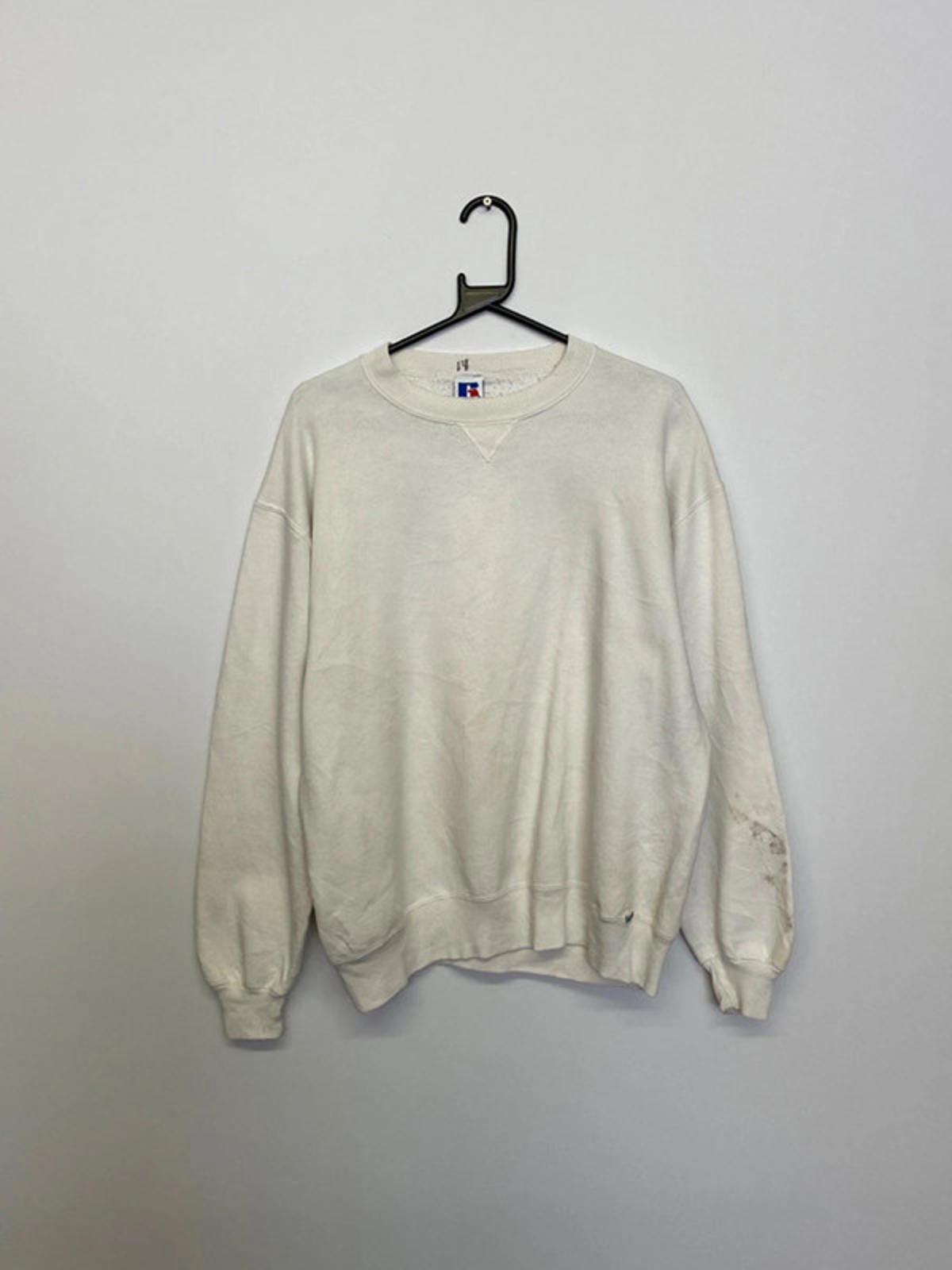 Vintage Russell Athletic Sweatshirt – Made in USA – White – Men’s XL