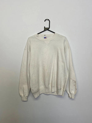 Vintage Russell Athletic Sweatshirt – Made in USA – White – Men’s XL