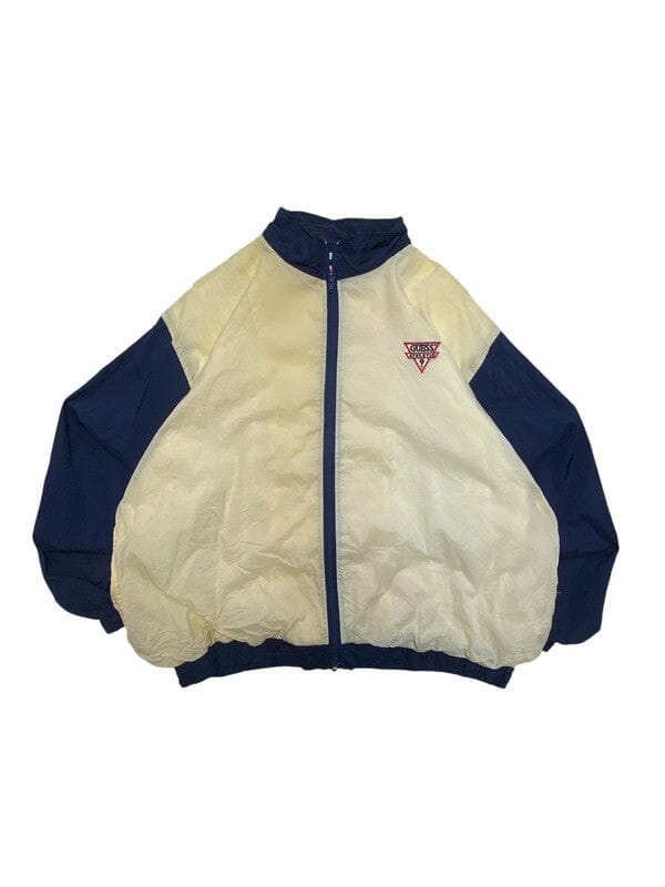 Beige GUESS Bomber Jacket Men's Medium Northern Pole Vintage Wholesale 