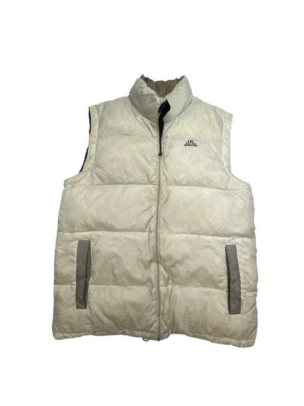 Beige Kappa Puffer Gilet Men's Medium Northern Pole Vintage Wholesale 
