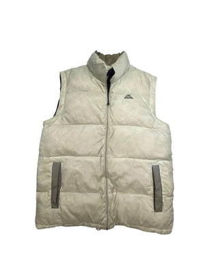 Beige Kappa Puffer Gilet Men's Medium Northern Pole Vintage Wholesale 
