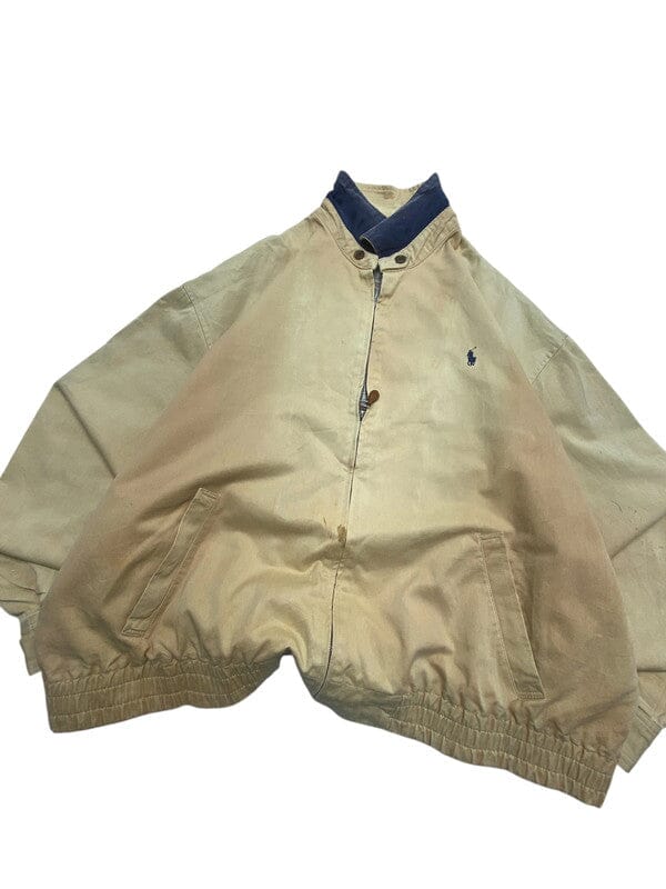 Beige Ralph Lauren Harrington Jacket Men's XL Northern Pole Vintage Wholesale 