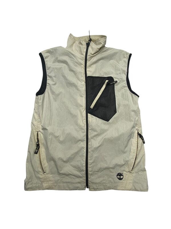 Beige Timberland Gilet Men's Small Northern Pole Vintage Wholesale 