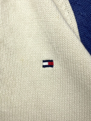 Beige Tommy Hilfiger Half-zip Jumper Women's Medium Northern Pole Vintage Wholesale 