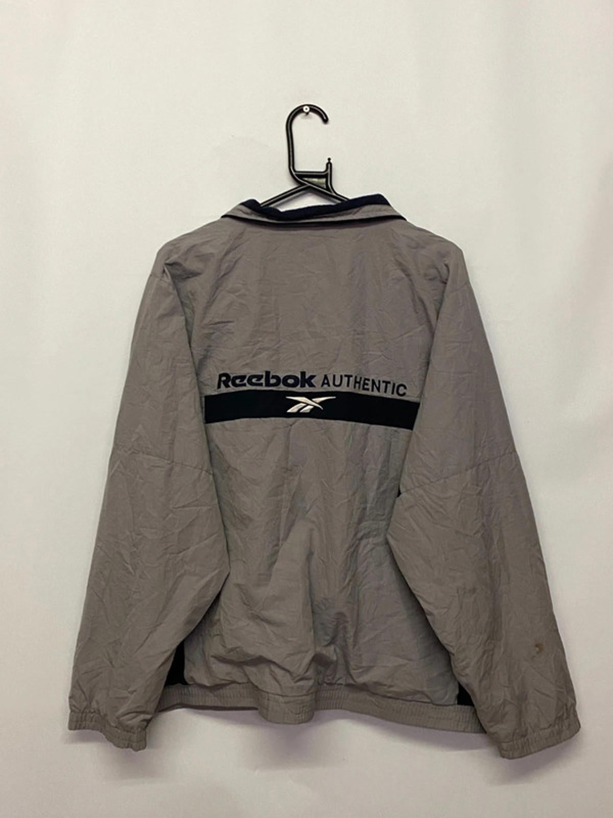 Vintage Reebok International Grey/Black Full-Zip Track Jacket