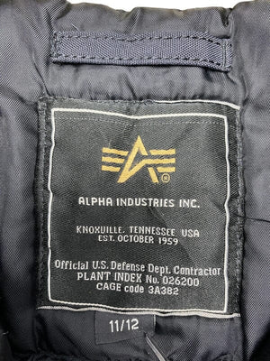 Black Alpha Industries Parka Jacket Women's Medium Northern Pole Vintage Wholesale 