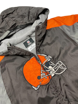 Black and Orange NFL Windbreaker Men's XL Northern Pole Vintage Wholesale 