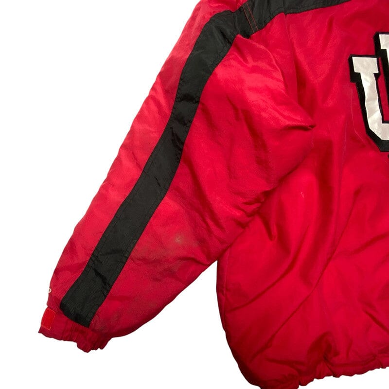 Black and Red Logo Athletics Windbreaker Men's Large Northern Pole Vintage Wholesale 