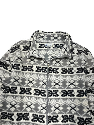 Black and White Fleece Men's Large Northern Pole Vintage Wholesale 