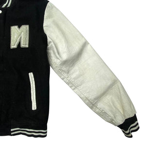 Black and White Varsity Jacket Men's medium Northern Pole Vintage Wholesale 