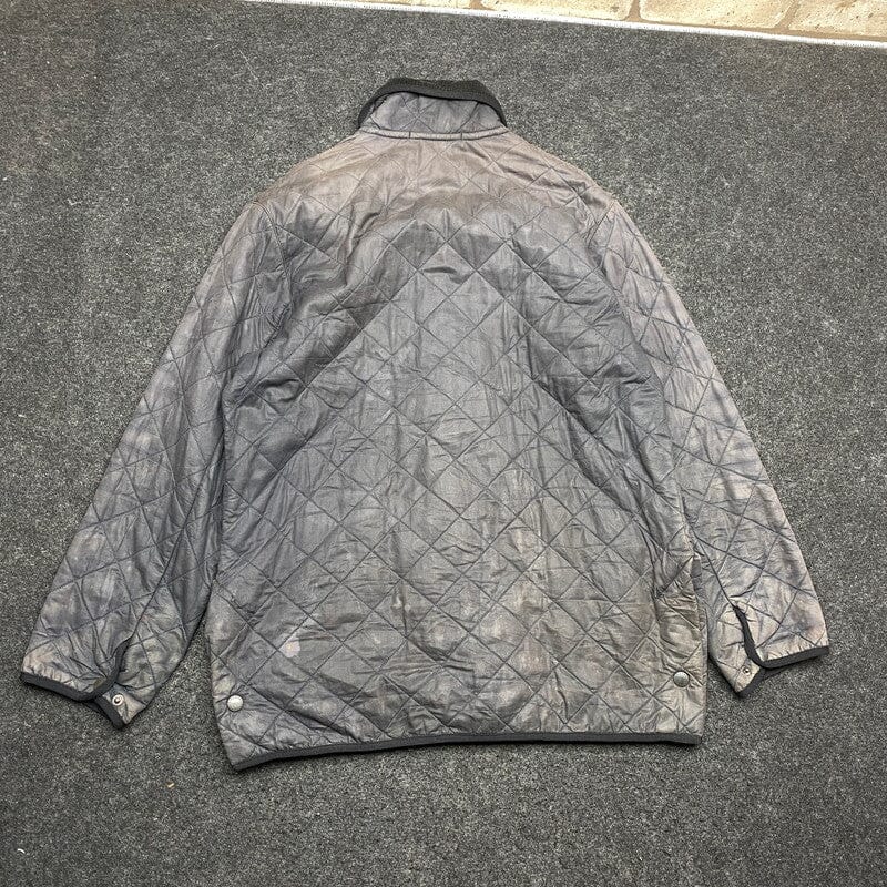 Black Barbour Quilted Jacket Men's XL Northern Pole Vintage Wholesale 