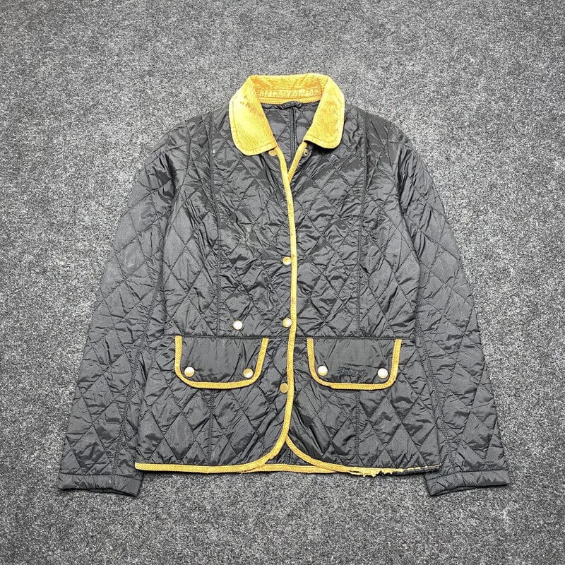 Black Barbour Quilted Jacket Women's Small Northern Pole Vintage Wholesale 
