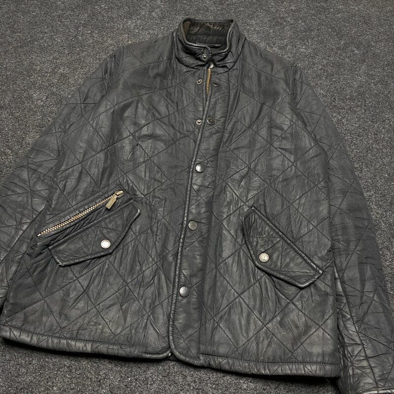 Black Barbour Quilted Jacket XL Northern Pole Vintage Wholesale 