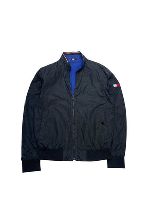 Black-Blue Tommy Hilfiger Bomber Reverse Jacket Men's Small Northern Pole Vintage Wholesale 