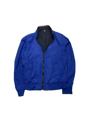 Black-Blue Tommy Hilfiger Bomber Reverse Jacket Men's Small Northern Pole Vintage Wholesale 