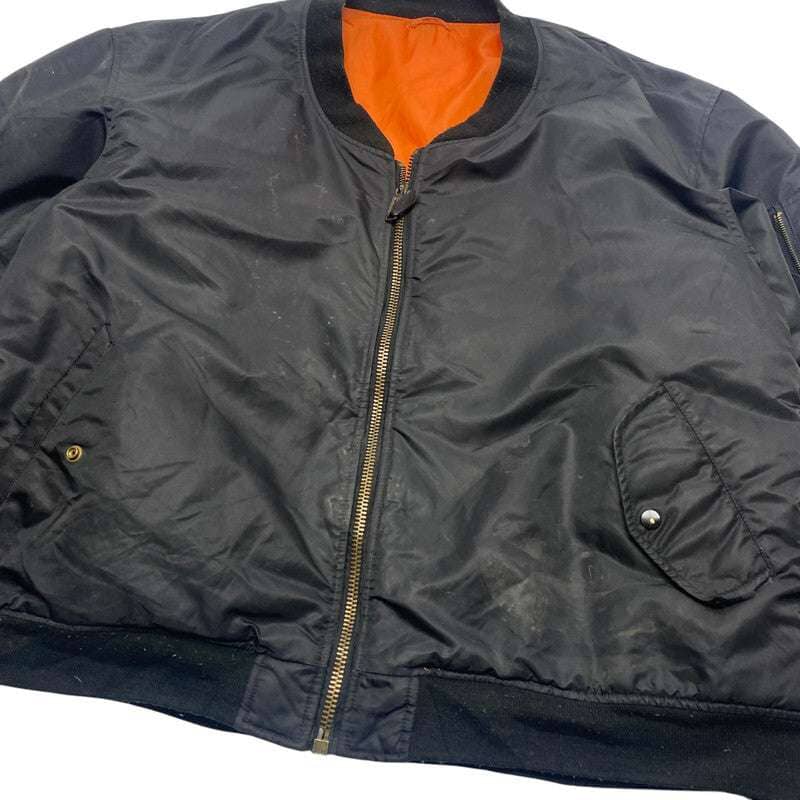 Black Bomber Jacket Men's XXL Northern Pole Vintage Wholesale 