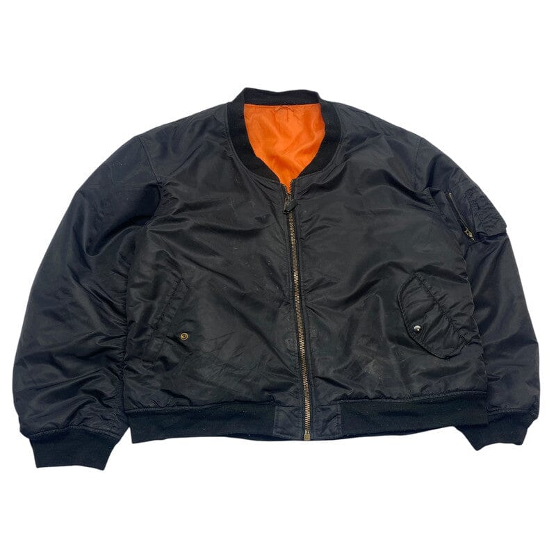 Black Bomber Jacket Men's XXL Northern Pole Vintage Wholesale 