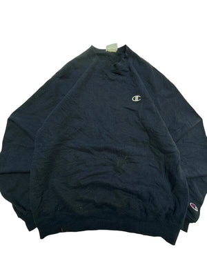 Black Champion Chest Logo Sweatshirt Men's Medium Northern Pole Vintage Wholesale 