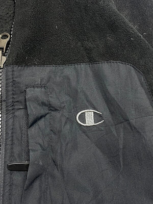 Black Champion Fleece Jacket Men's Small Northern Pole Vintage Wholesale 