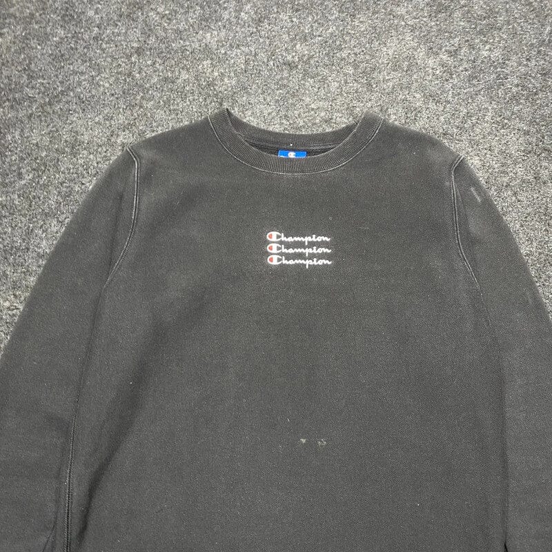 Black Champion Sweater Men's Small Northern Pole Vintage Wholesale 