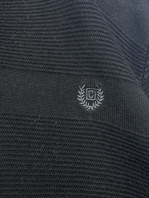 Black CHAPS 1/4 Zip-up Jumper Men's Medium Northern Pole Vintage Wholesale 