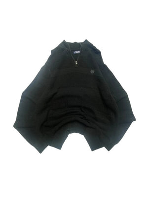 Black CHAPS 1/4 Zip-up Jumper Men's Medium Northern Pole Vintage Wholesale 