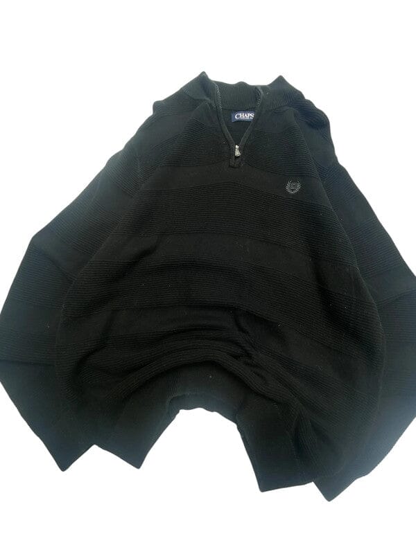 Black CHAPS 1/4 Zip-up Jumper Men's Medium Northern Pole Vintage Wholesale 