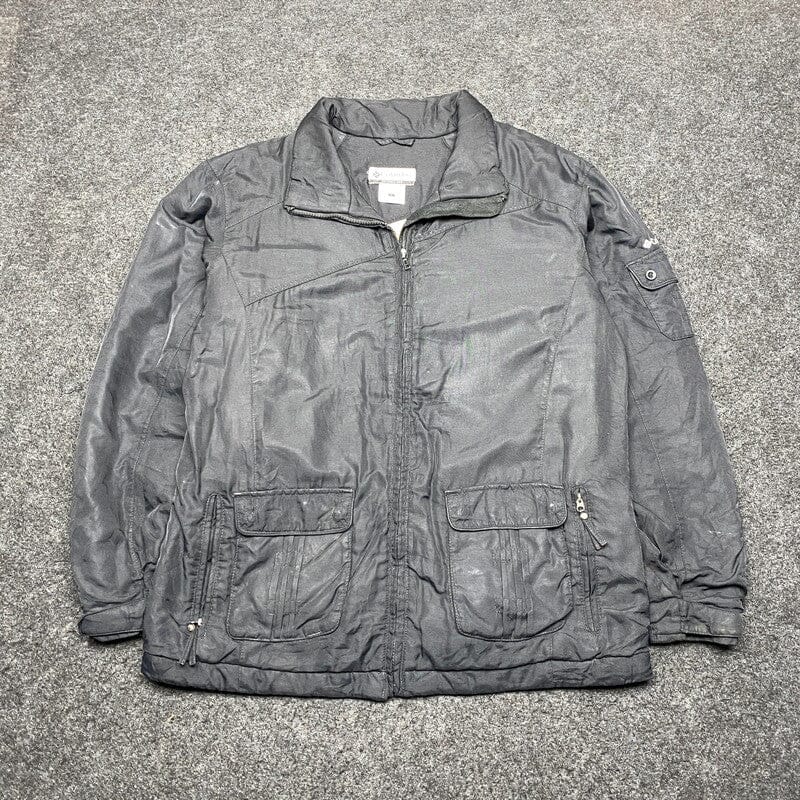 Black Columbia Windbreaker Women's Large Northern Pole Vintage Wholesale 