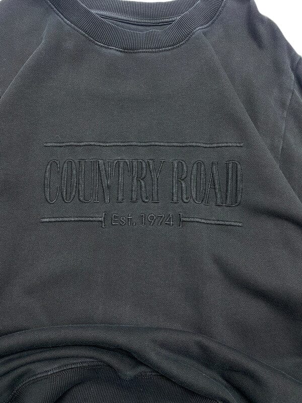 Black Country Road Logo Sweatshirt Men's Medium Northern Pole Vintage Wholesale 
