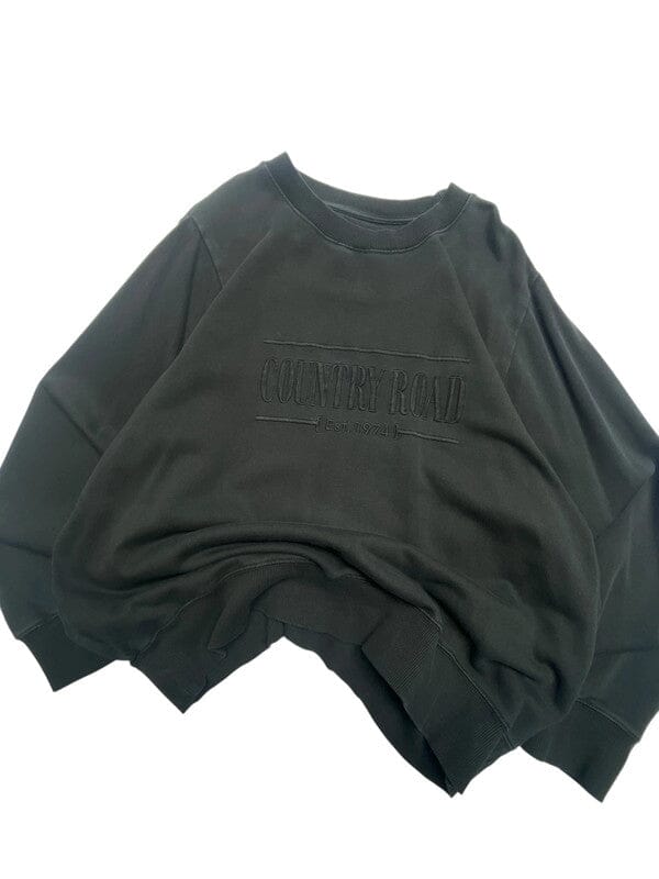 Black Country Road Logo Sweatshirt Men's Medium Northern Pole Vintage Wholesale 