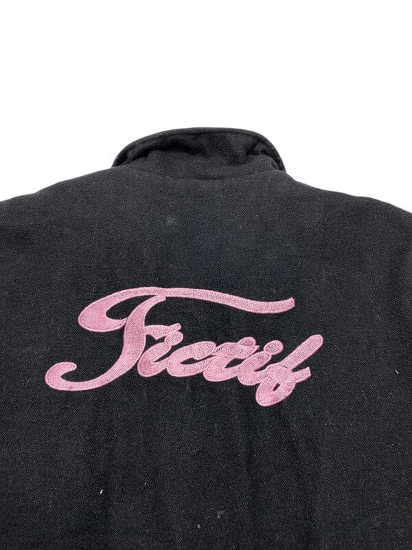 Black Fictif Embroidery Varsity Jacket Men's XL Northern Pole Vintage Wholesale 