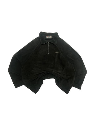Black FILA 1/4 Zip-up Fleece Jacket Men's XL Northern Pole Vintage Wholesale 