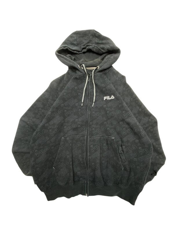 Black FILA Zip-through Hoodie Men's Large Northern Pole Vintage Wholesale 