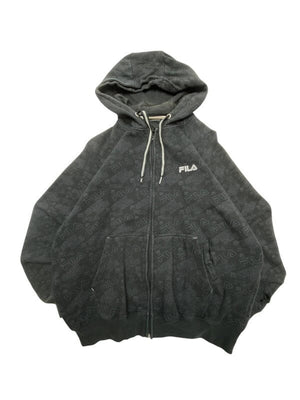 Black FILA Zip-through Hoodie Men's Large Northern Pole Vintage Wholesale 