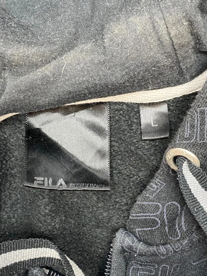 Black FILA Zip-through Hoodie Men's Large Northern Pole Vintage Wholesale 