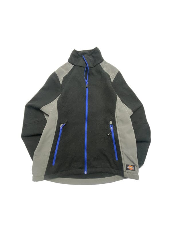 Black-Grey Dickies Fleece Jacket Men's Small Northern Pole Vintage Wholesale 