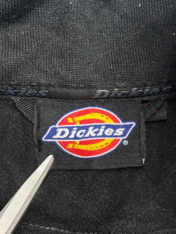 Black-Grey Dickies Fleece Jacket Men's Small Northern Pole Vintage Wholesale 