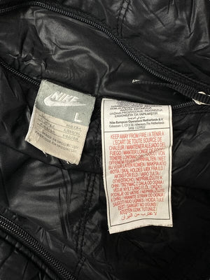 Black-Grey Nike Reverse Bomber Jacket Women's Large Northern Pole Vintage Wholesale 