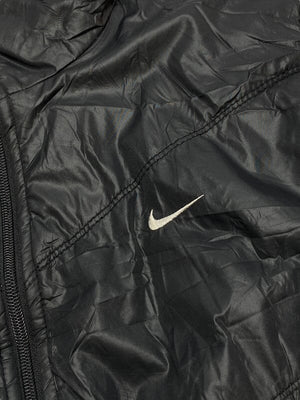 Black-Grey Nike Reverse Bomber Jacket Women's Large Northern Pole Vintage Wholesale 