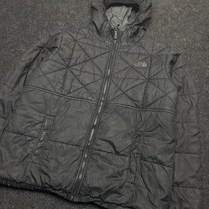 Black-Grey The North Face Reverse Puffer Jacket Men's Small Northern Pole Vintage Wholesale 