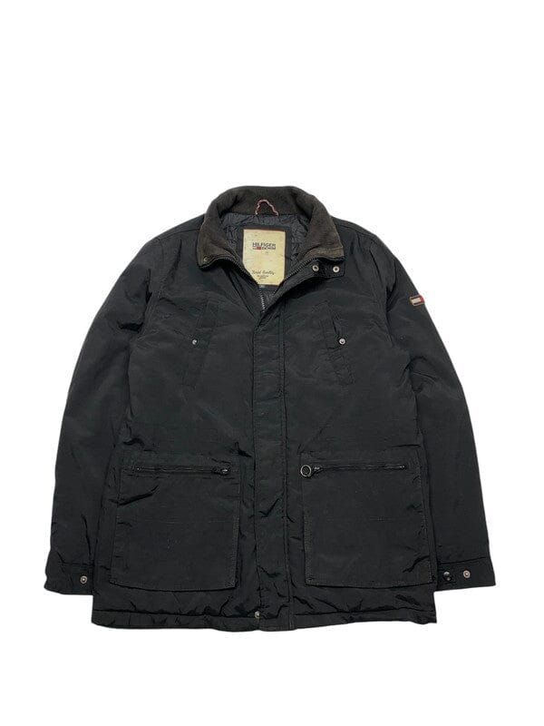 Black Hilfiger Denim Parka Men's XL Northern Pole Vintage Wholesale 