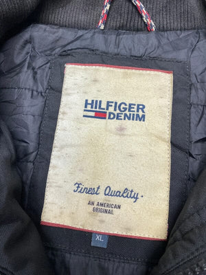 Black Hilfiger Denim Parka Men's XL Northern Pole Vintage Wholesale 
