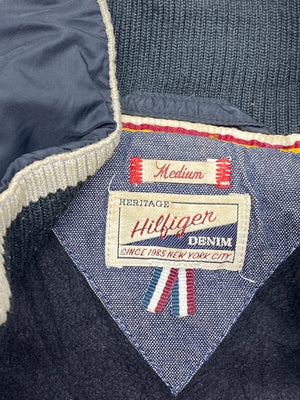 Black Hilfiger Denim Quilted Jacket Women's Medium Northern Pole Vintage Wholesale 