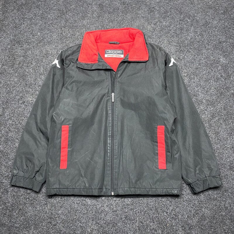 Black Kappa Windbreaker Youth's 14yrs Northern Pole Vintage Wholesale 