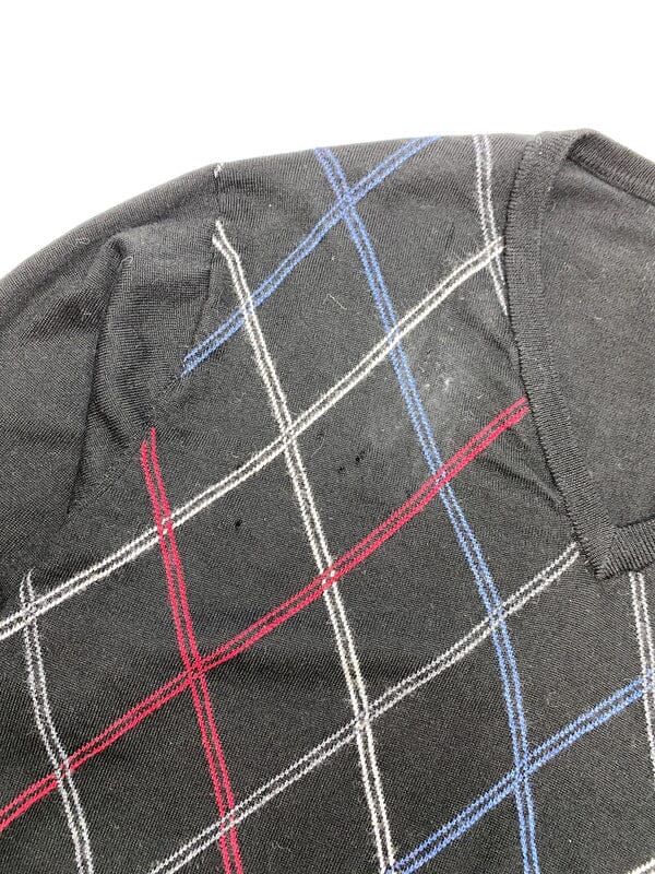 Black Lacoste V-neck Jumper Men's XL Northern Pole Vintage Wholesale 