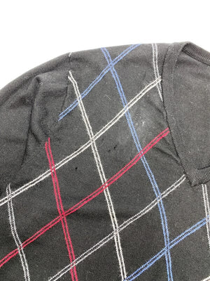 Black Lacoste V-neck Jumper Men's XL Northern Pole Vintage Wholesale 