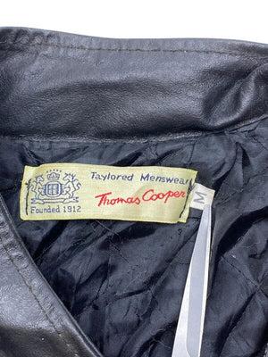 Black leather biker jacket men's medium Northern Pole Vintage Wholesale 