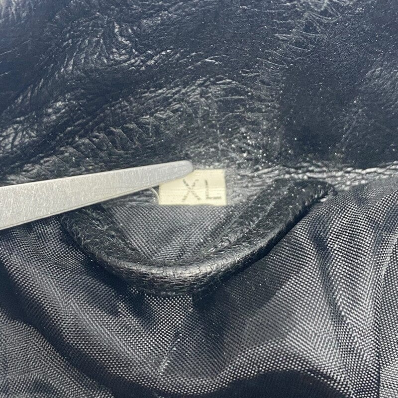 Black Leather Jacket Men's Large Northern Pole Vintage Wholesale 
